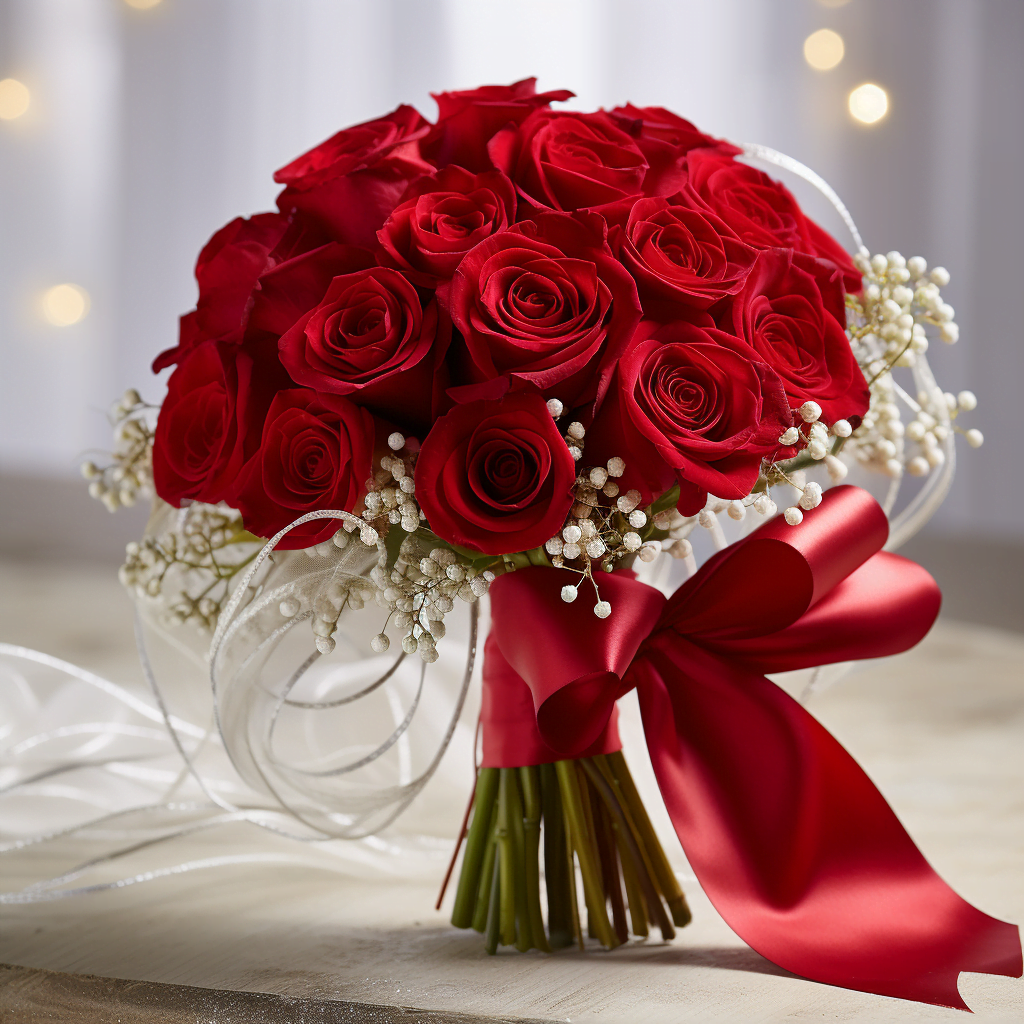 Red Rose Wedding Bouquet