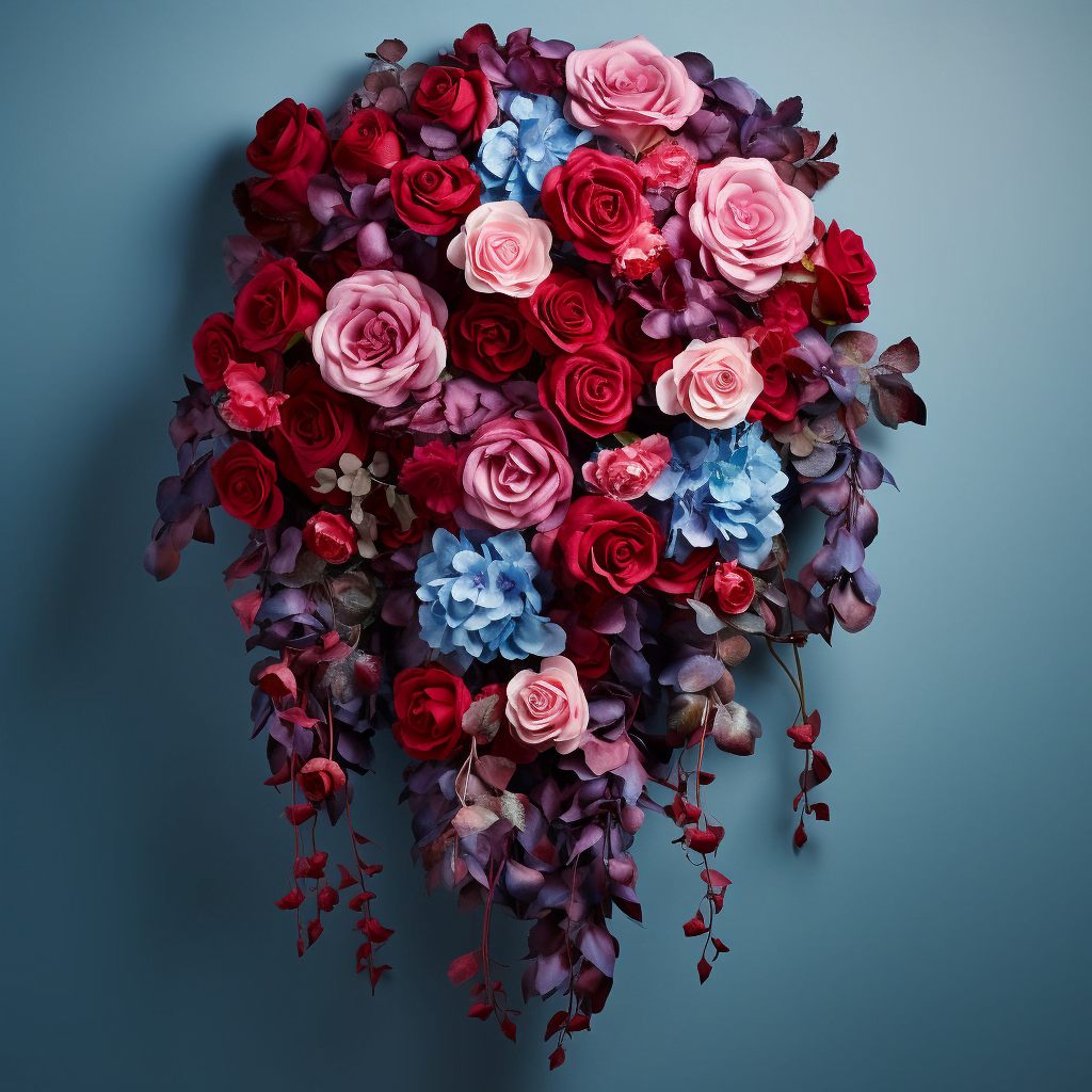 Wedding Roses - Tear-drop Vibrant Wedding Bouquet
