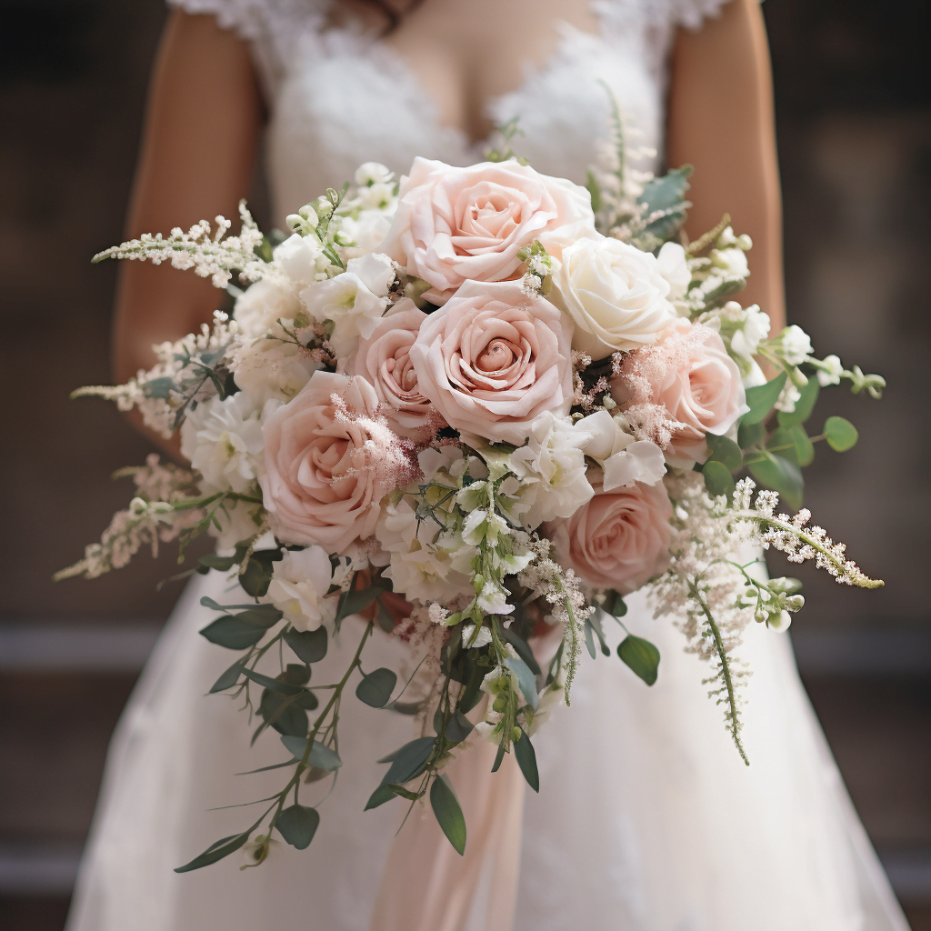 Traditional Rose Wedding Bouquet