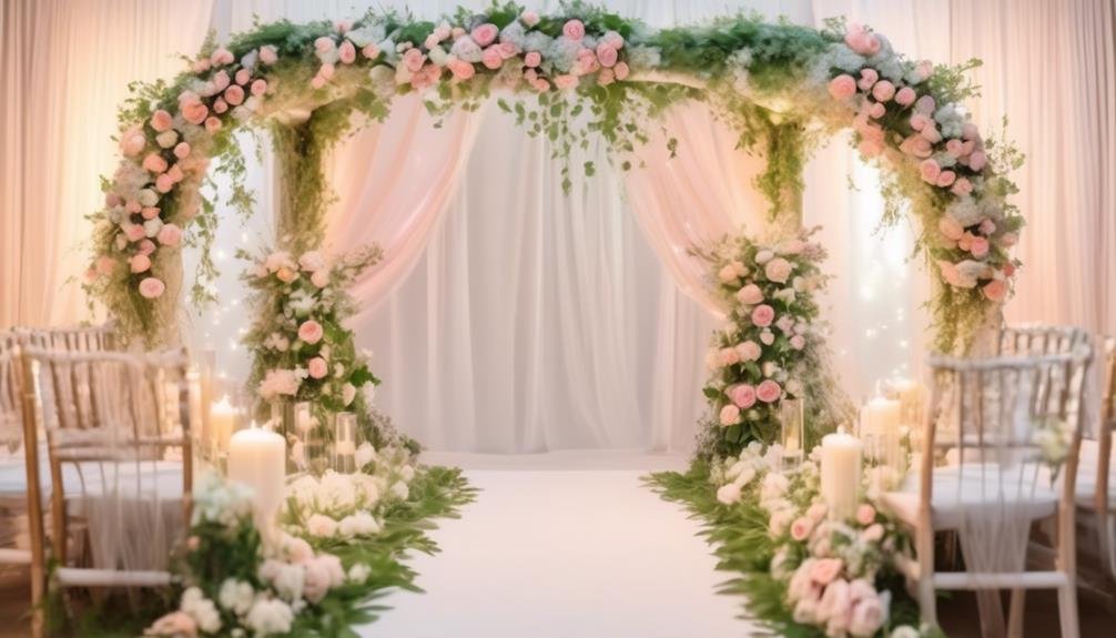 affordable weddings with floral arches