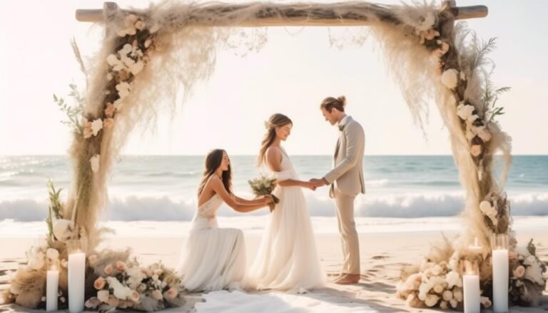 alternative beach wedding decor