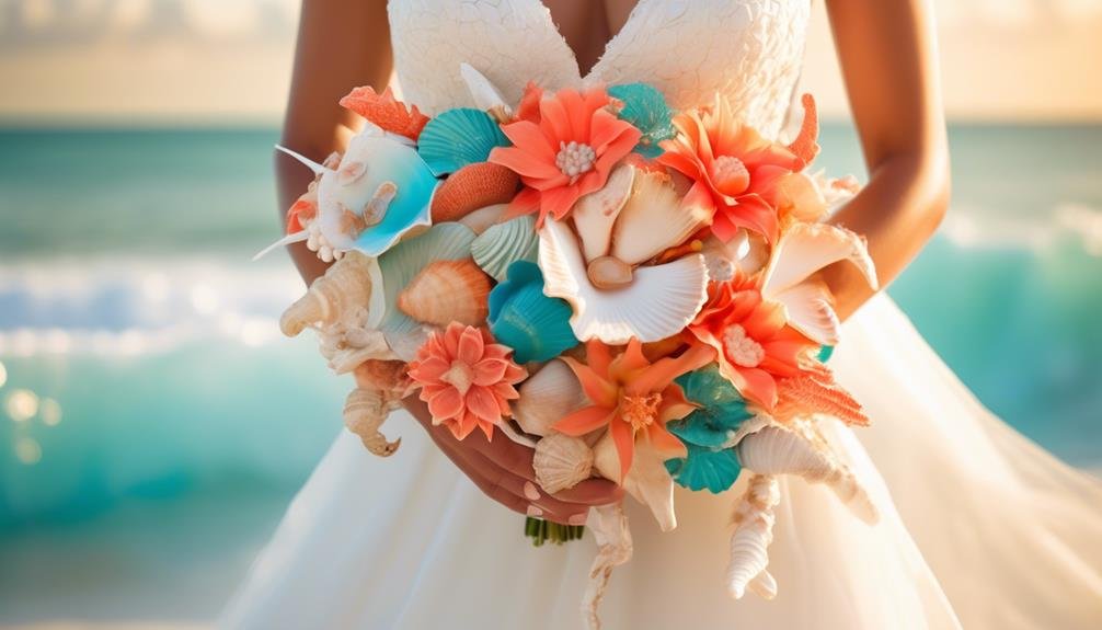 beach wedding corsage colors