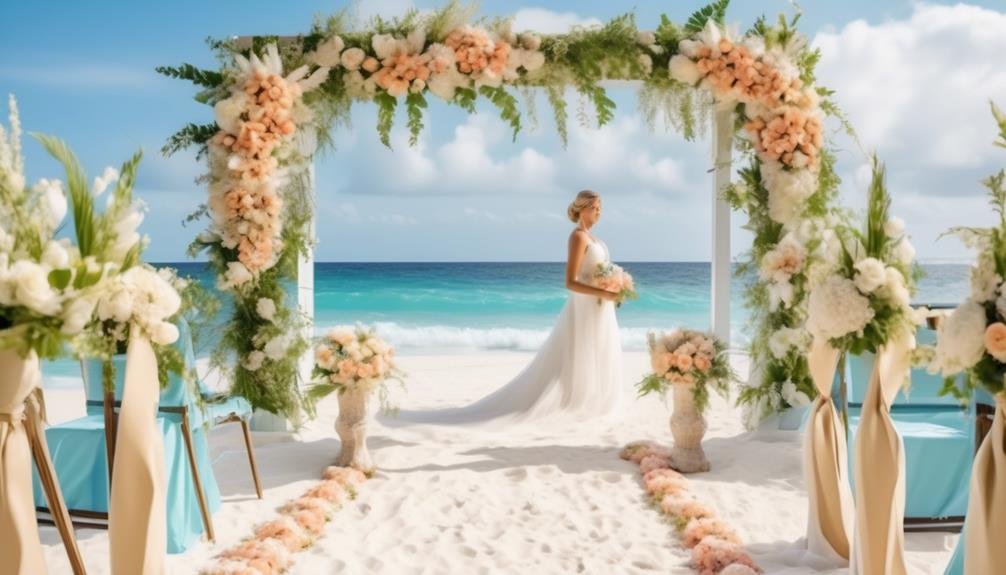 beach wedding floral arches