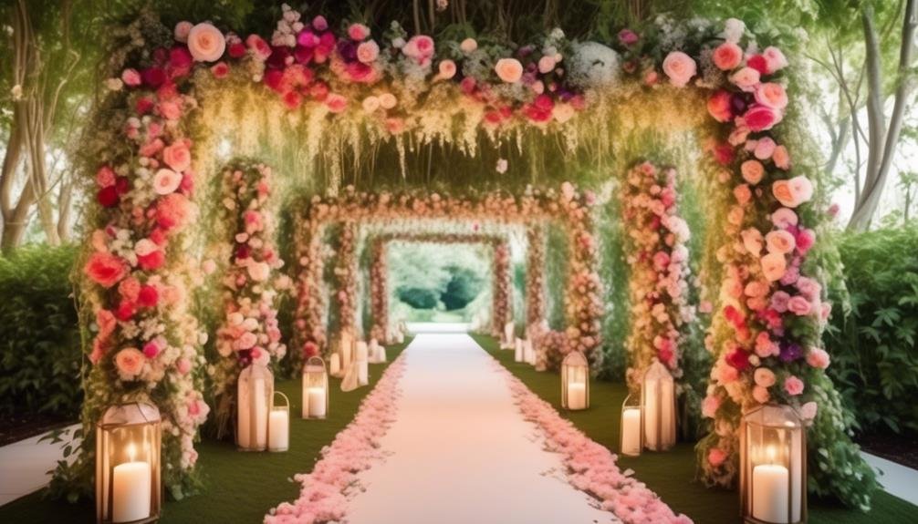 blooming garden archway