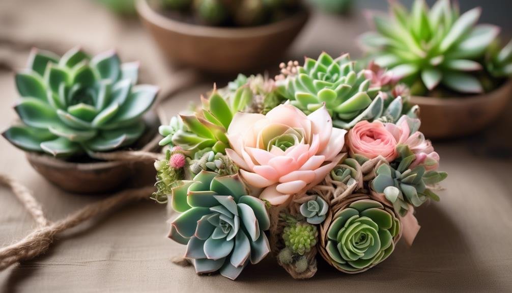 boho chic succulent corsage styling