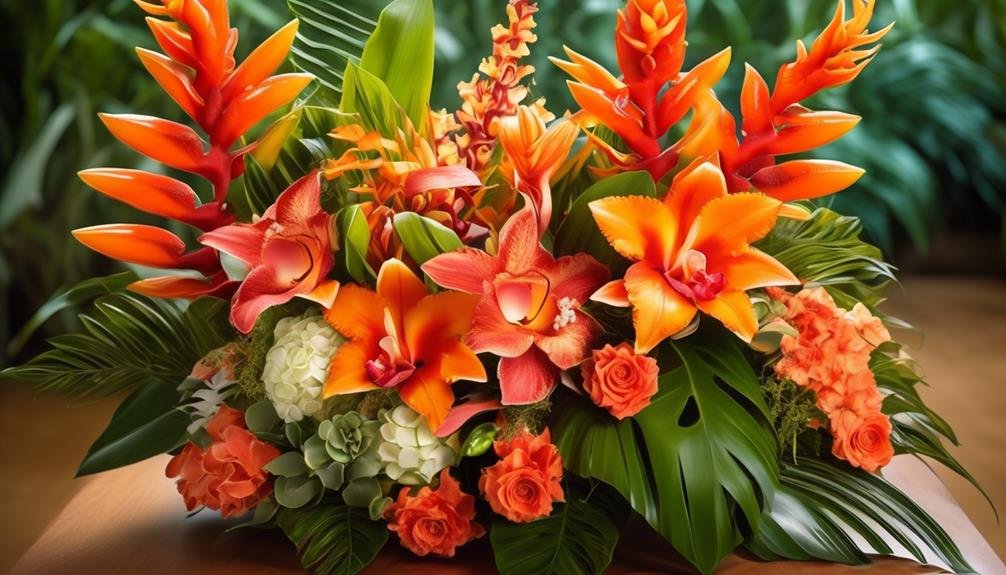 colorful floral arrangements for beach weddings