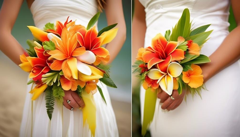 colorful tropical corsage flowers