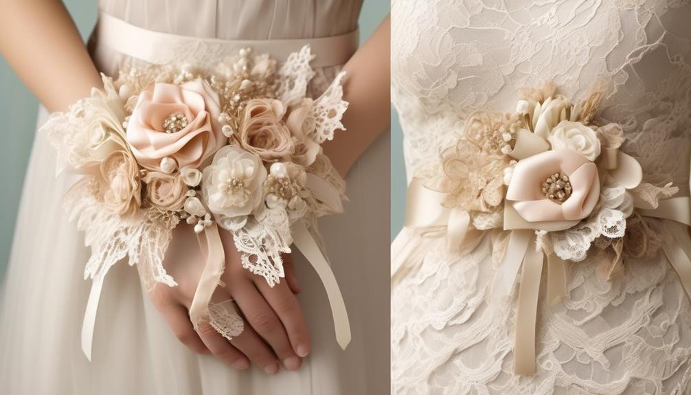 corsage embellishments lace and ribbons