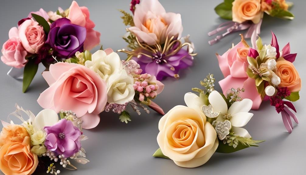 corsage selection for bridesmaids
