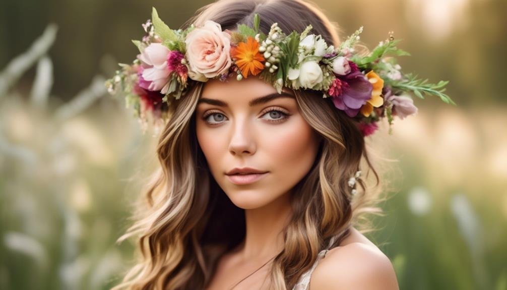 creative floral headpiece for bohemian style