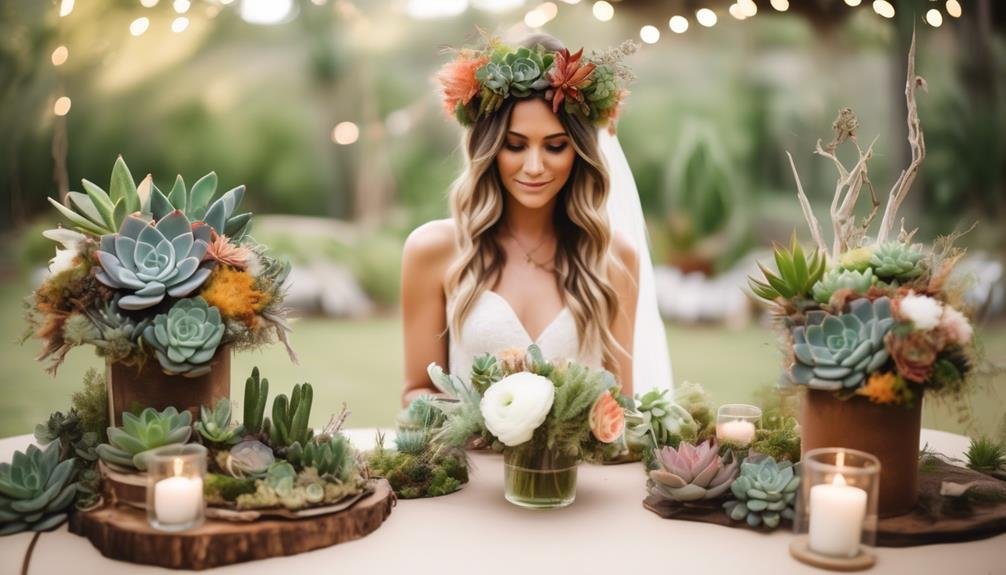 creative succulent wedding floral