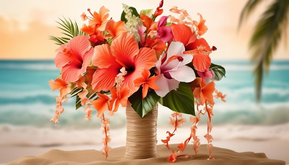 customized beach inspired wedding flowers