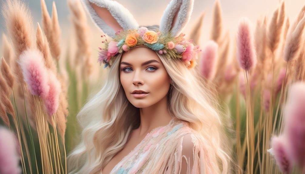 easter themed bunny crown decoration