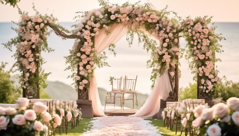 elegant garden wedding arches