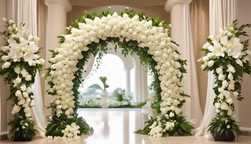 elegant gardenia archway beauty