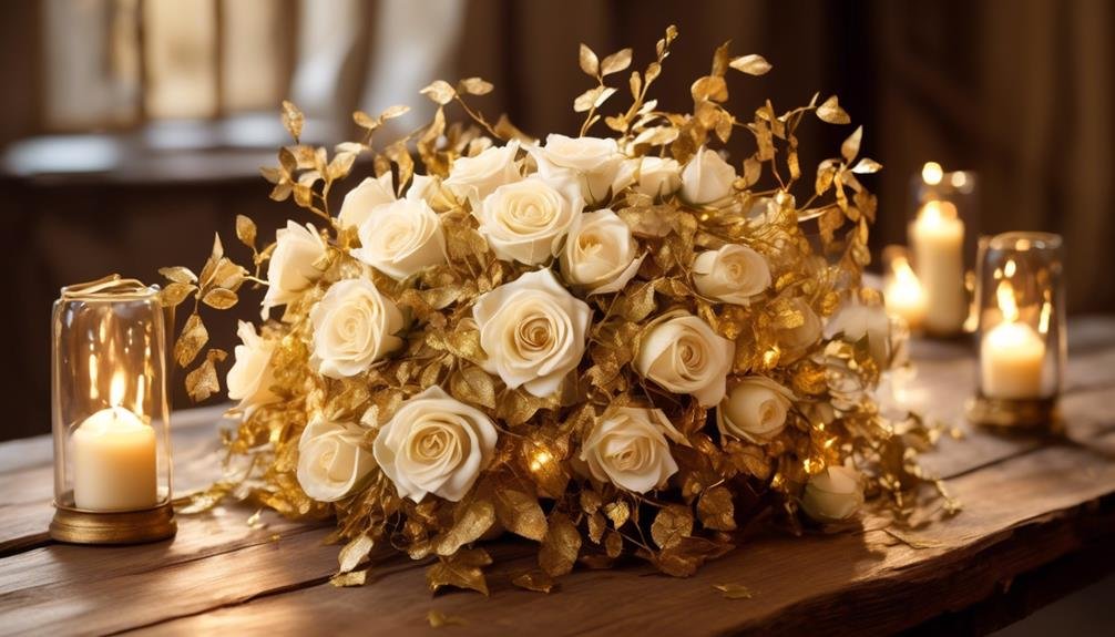 elegant gold themed floral designs