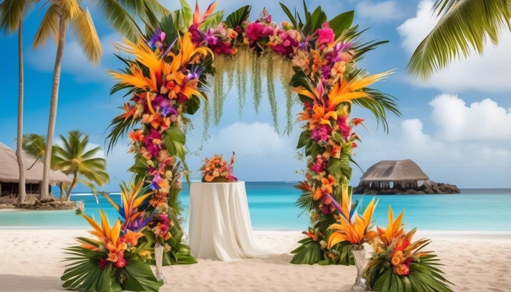 elegant tropical spring wedding
