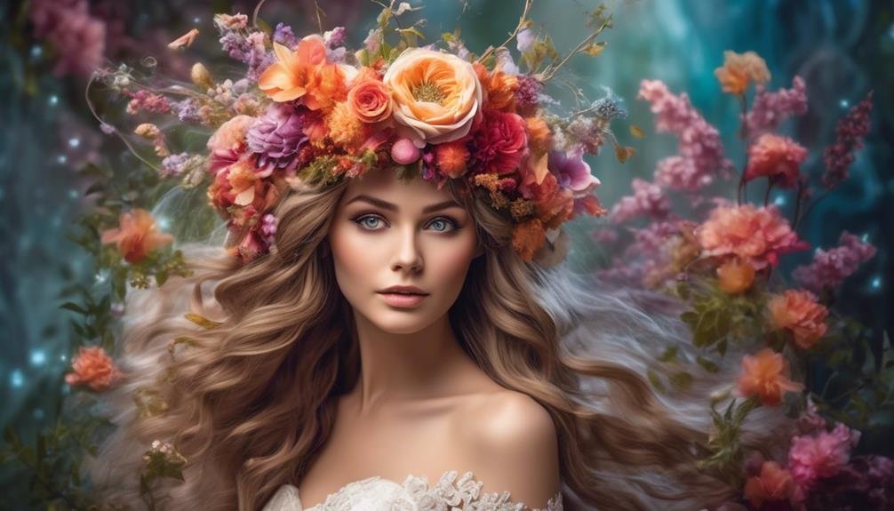 enchanting flower arrangements and headpieces