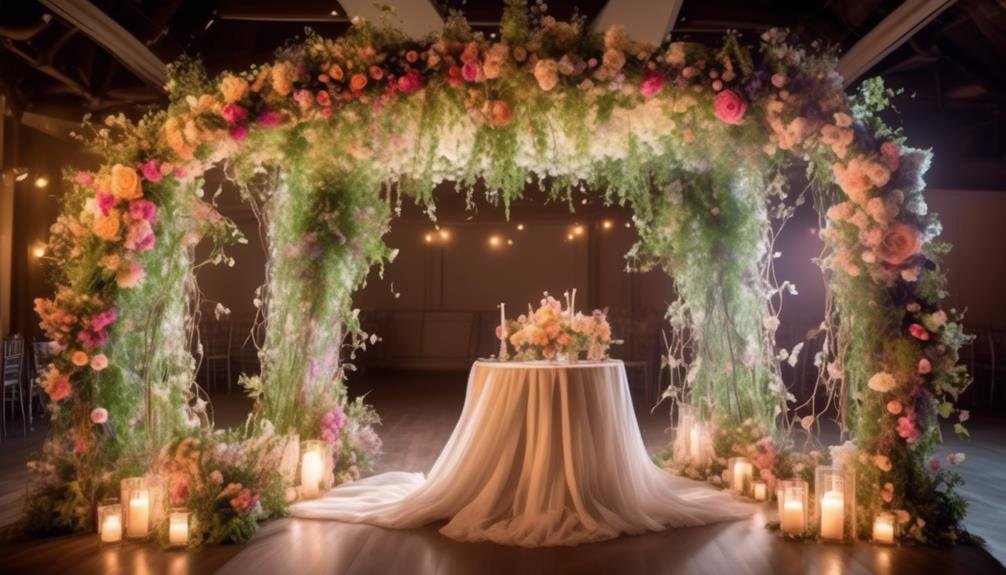 enchanting wedding with floral arches