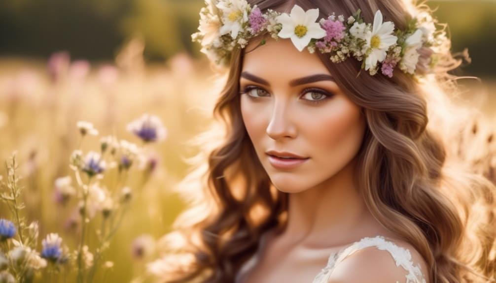 flower crowns in rustic love