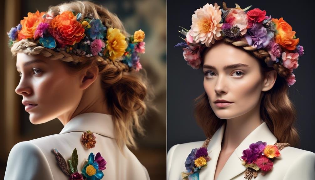 flower themed fashion and decor