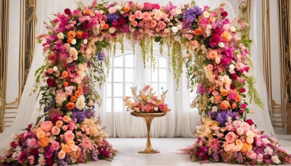 lavish floral archway display