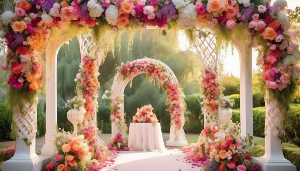 lush floral garden arch