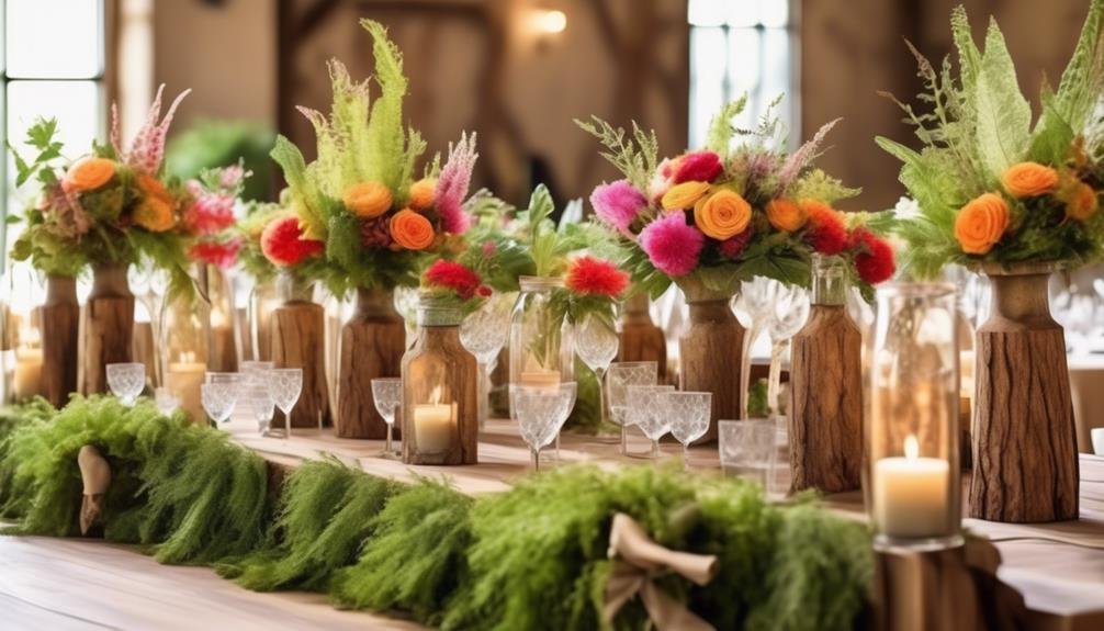 lush green potted plants