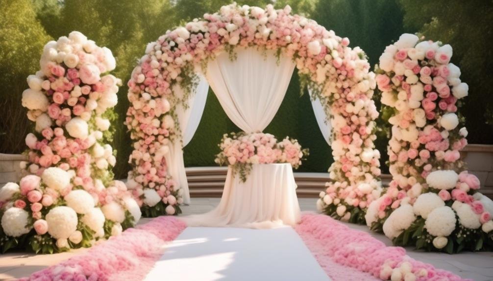 luxury weddings with elegant floral arches