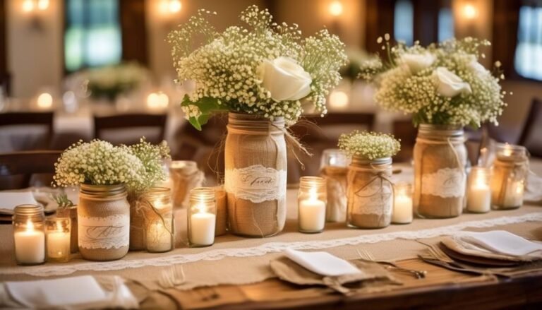 9 Rustic Mason Jar Wedding Centerpiece Ideas
