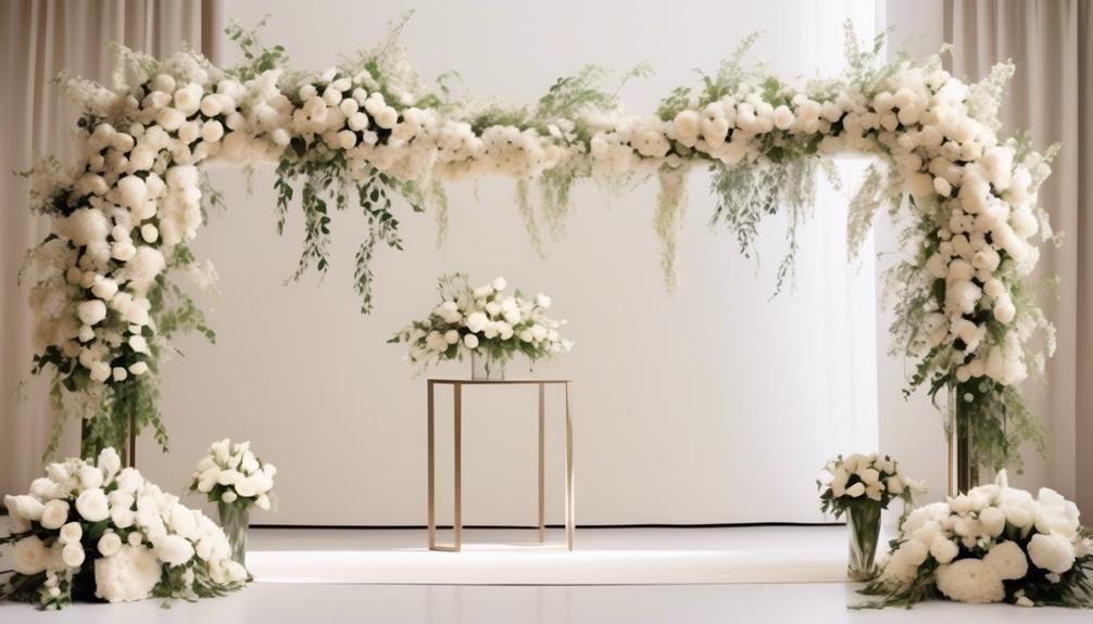 minimalist floral arches thrive