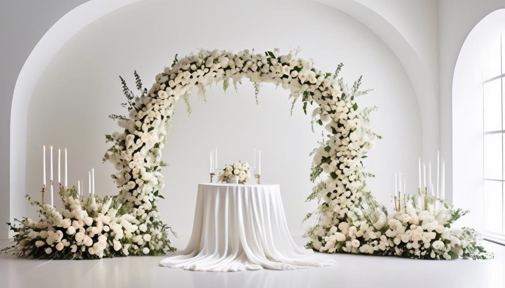 minimalist floral arches tips