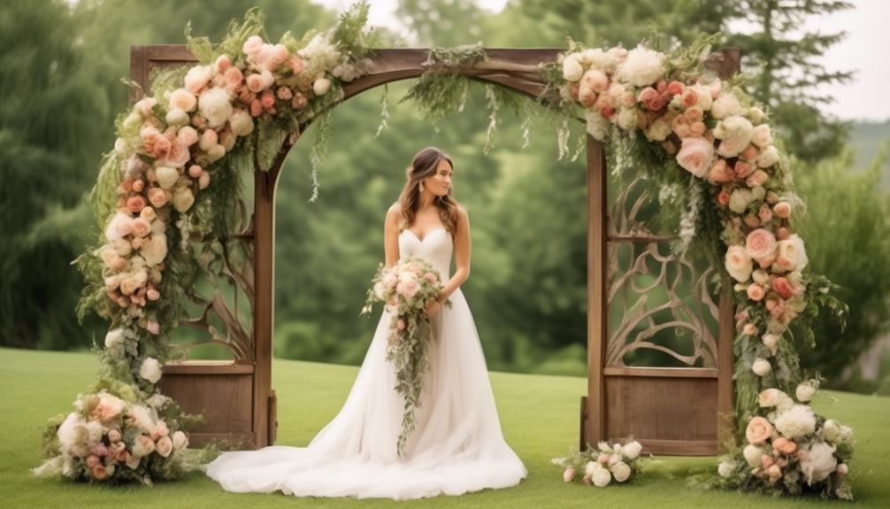 outdoor weddings with rustic floral arches