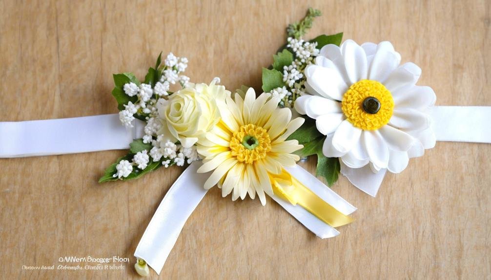 retro floral corsage accessory