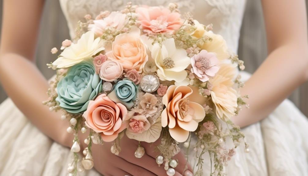 retro inspired wedding flower arrangements