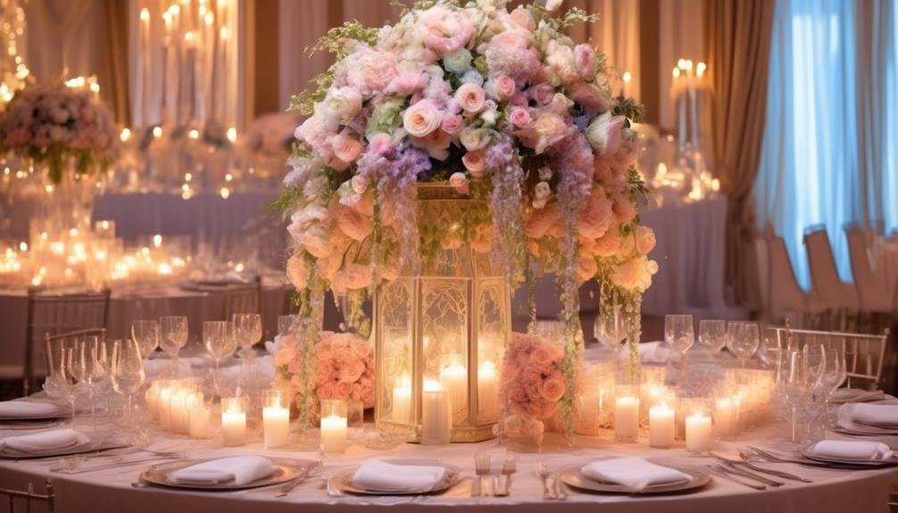 romantic candlelit centerpieces