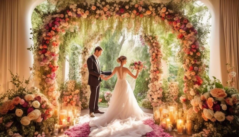 romantic weddings with magical floral arches