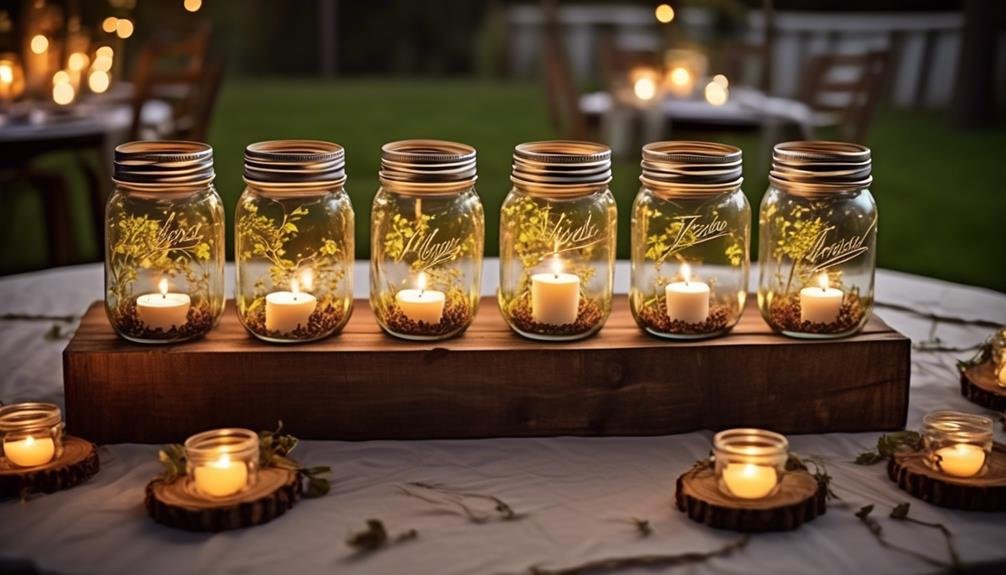 rustic candle holders with wood