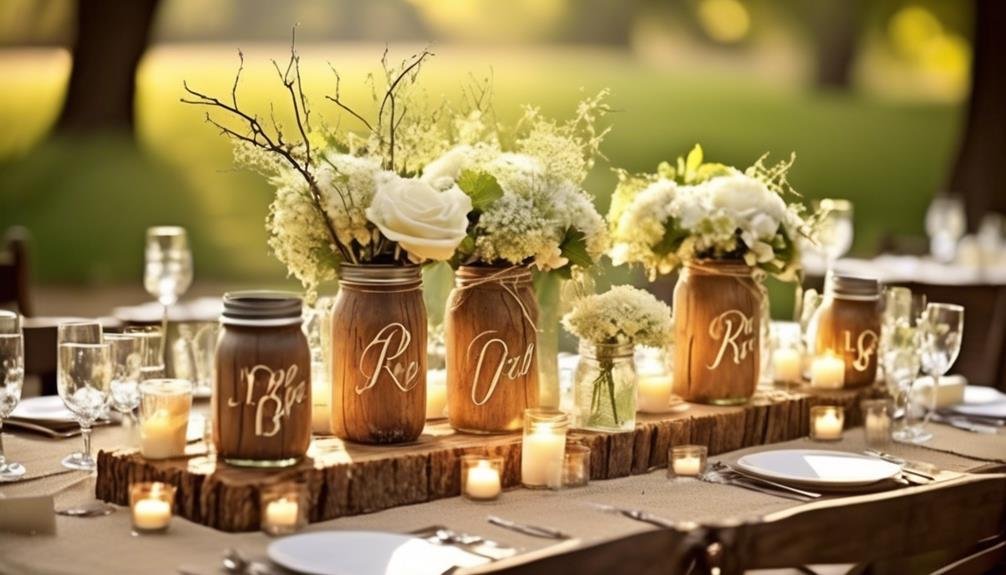 rustic elegance in mason jars