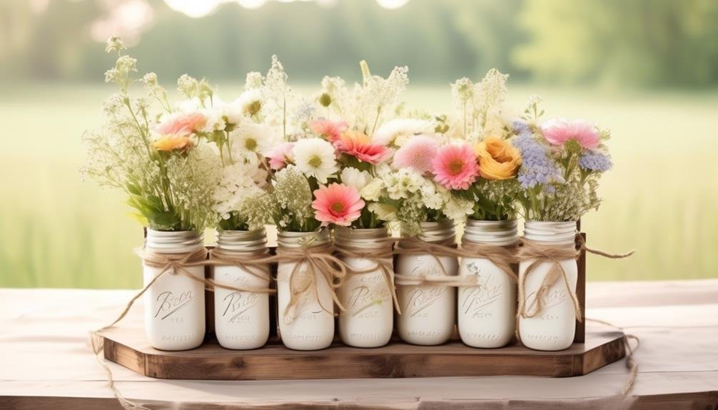 rustic mason jar table decor