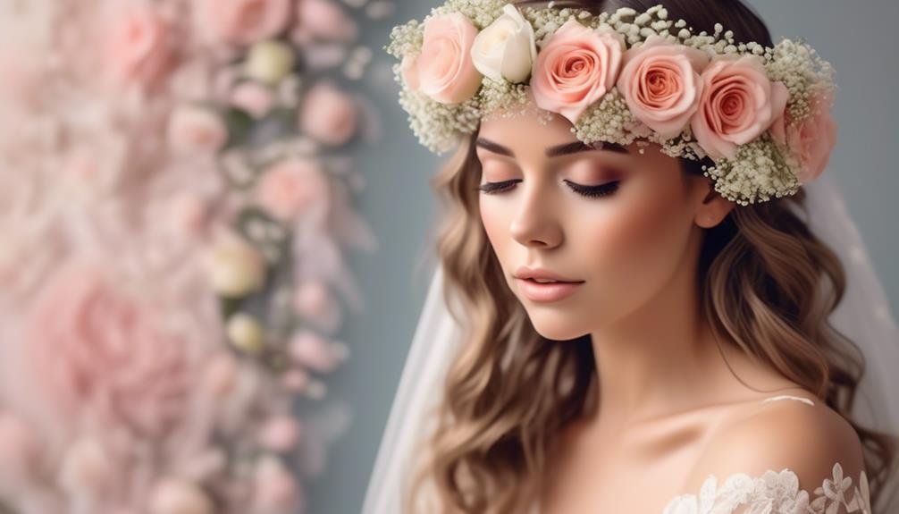 rustic wedding with flower crowns