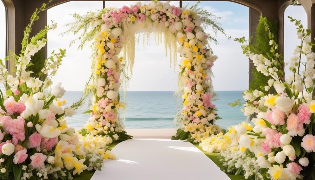 spring wedding floral arches