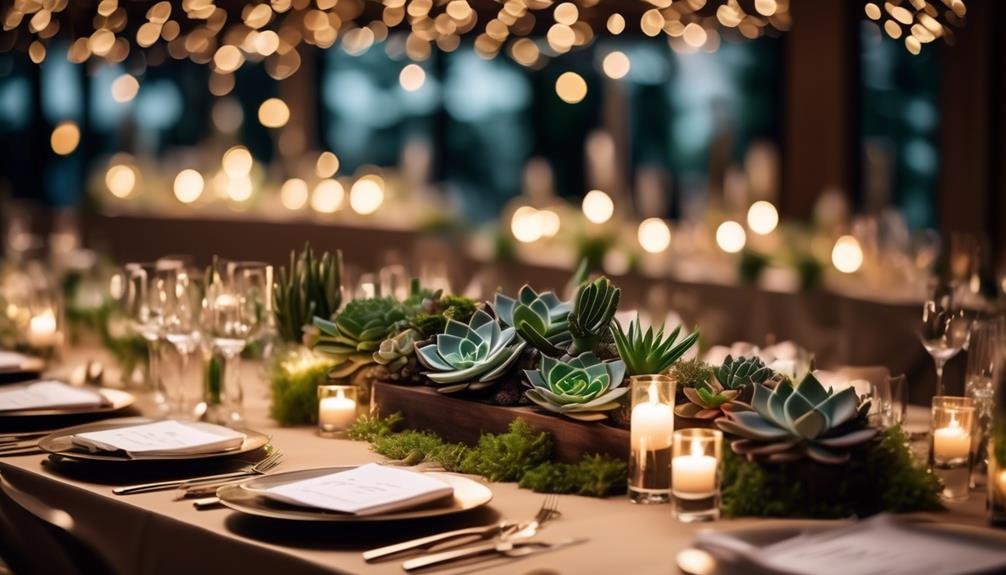 stylish succulent table decorations