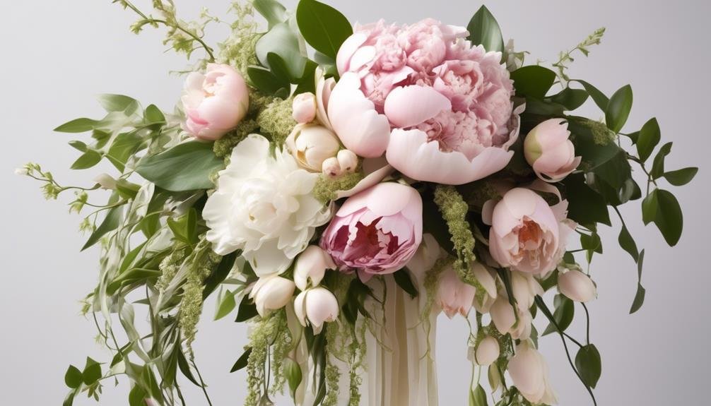 trendy cascading bouquets for brides