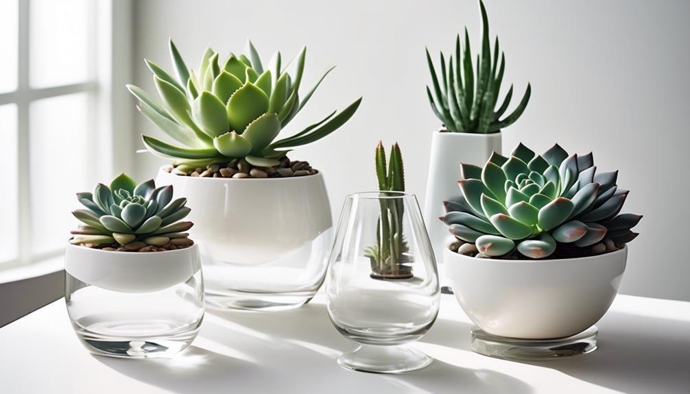 trendy succulent table arrangements