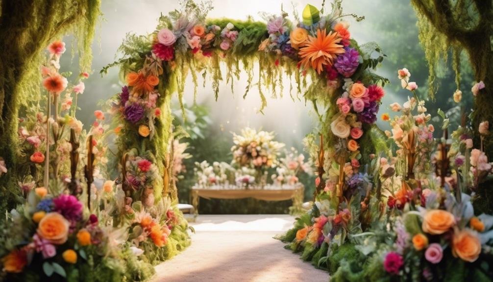 unique garden wedding arches