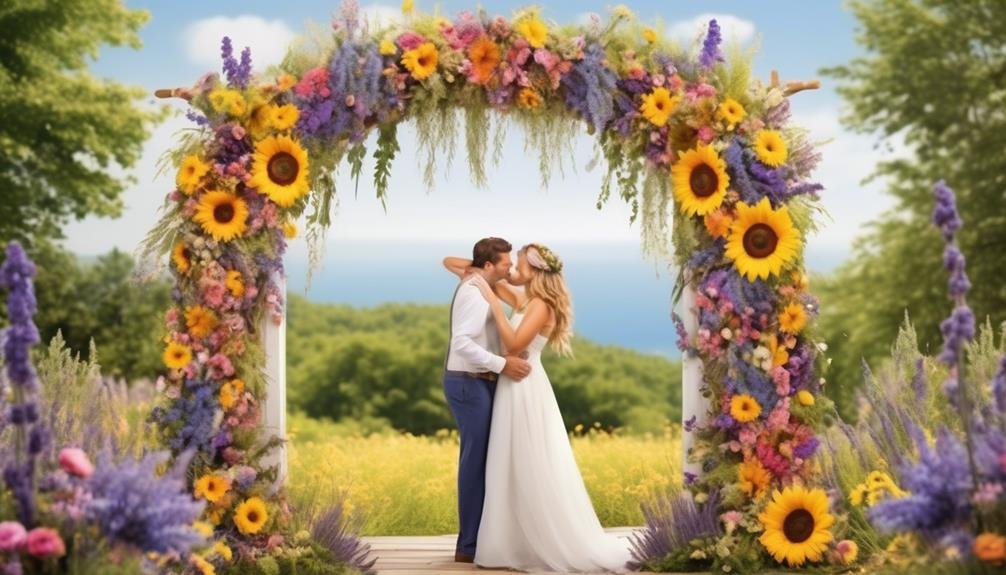 vibrant blooming wildflower display