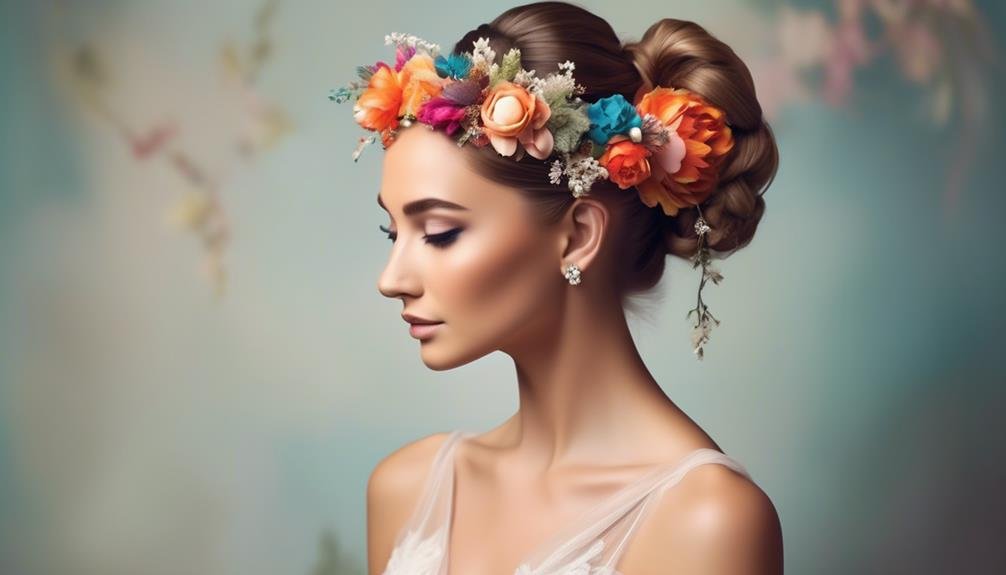 vibrant floral hair accessory