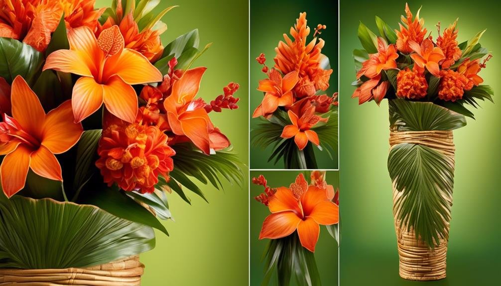 vibrant ginger flower arrangements