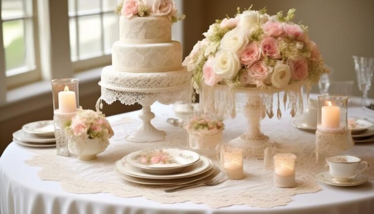 What Are Some Vintage Lace Wedding Centerpieces?